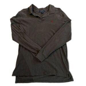Polo Men’s Long Sleeve Collared Shirt Gray